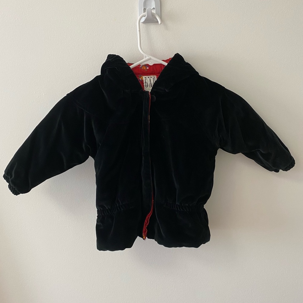 GAP BABY BLACK VELVET JACKET 12-24M